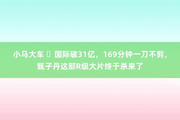 小马大车 ​国际破31亿，169分钟一刀不剪，甄子丹这部R级大片终于杀来了