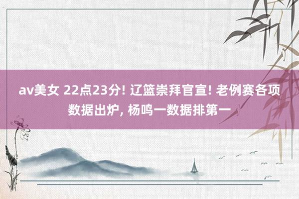 av美女 22点23分! 辽篮崇拜官宣! 老例赛各项数据出炉， 杨鸣一数据排第一