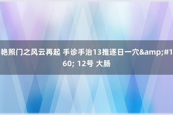 艳照门之风云再起 手诊手治13推逐日一穴&#160; 12号 大肠
